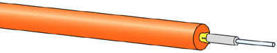 AC01287-10 Lightera Simplex Fiber Cable, Step-Index, General purpose, Polyurethane jacket