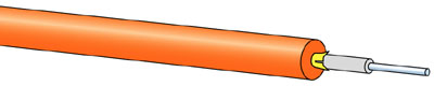 AC01287-12 Lightera Simplex Fiber Cable, Step-Index, Polyvinyl chloride Jacket, Aramid Yarn