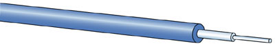 BC03597-10-BL Lightera Simplex Fiber Cable, Step-Index, Plenum rated, Polyethylene Jacket
