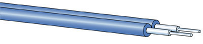 BC04307 Lightera Duplex Fiber Cable, Step-Index, Riser rated, Zipcord, Polyethylene Jacket