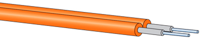 C26135 Lightera Duplex Fiber Cable, Step-Index, Zipcord, Low-smoke zero halogen jacket