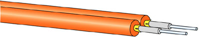 C26642 Lightera Duplex Fiber Cable, Step-Index, Zipcord, Low-smoke zero halogen jacket